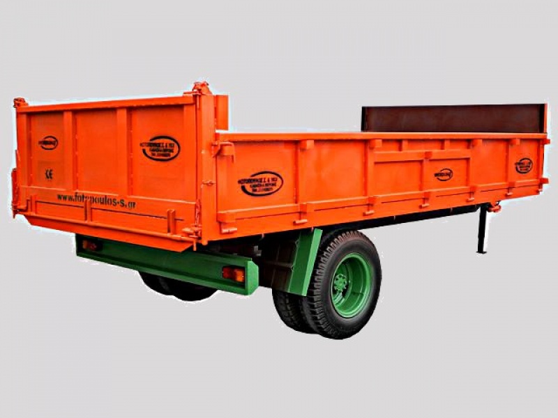 Μονοαξονική Ρυμούλκα. Ανατρεπόμενη καρότσα 8t.